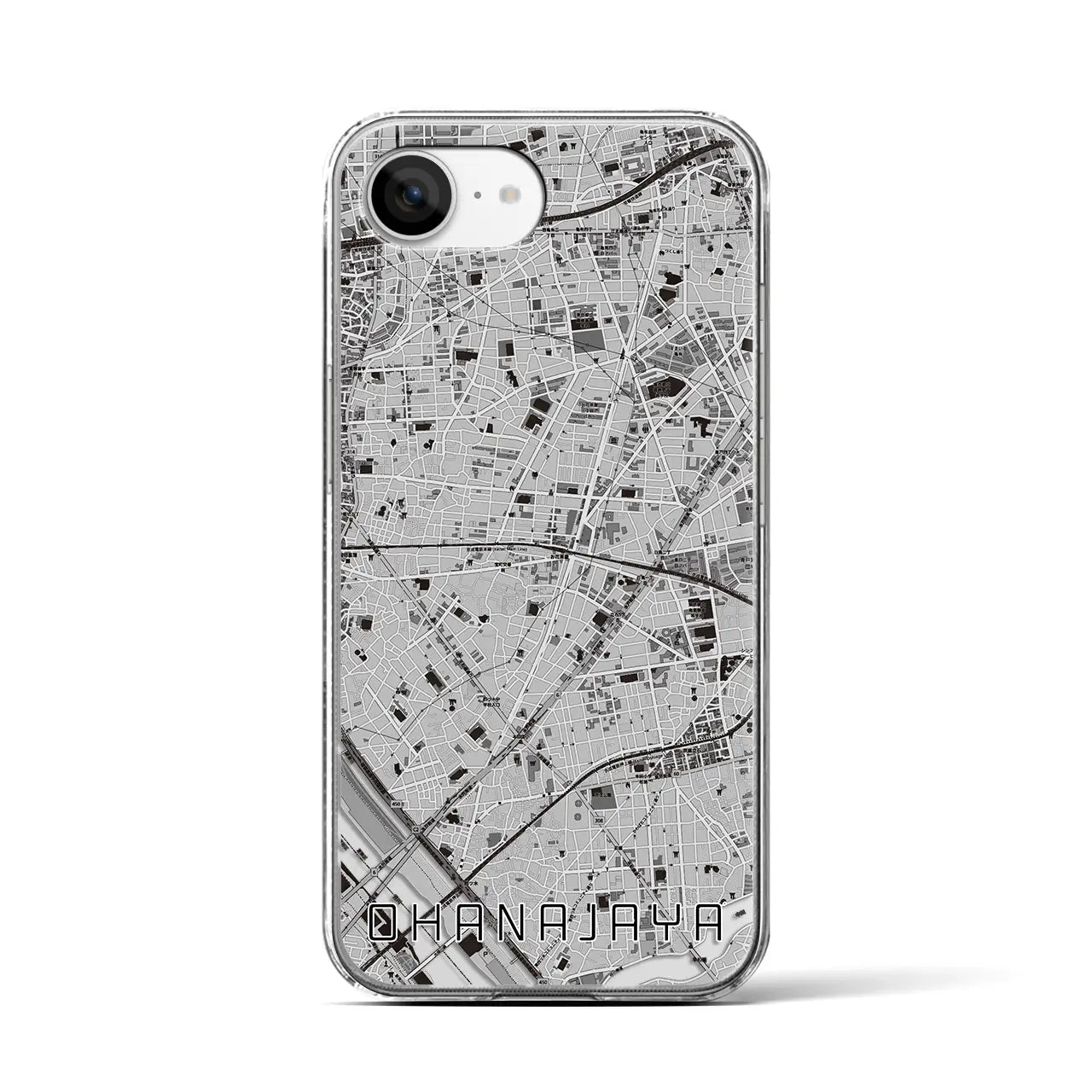 【お花茶屋(東京都)】地図柄iPhoneケース(クリアタイプ)