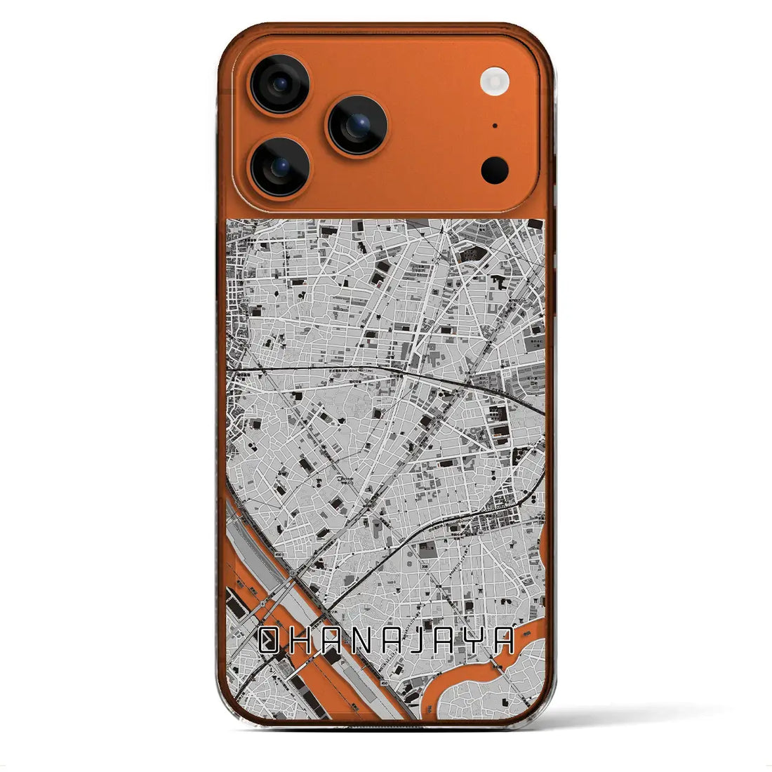 【お花茶屋(東京都)】地図柄iPhoneケース(クリアタイプ)