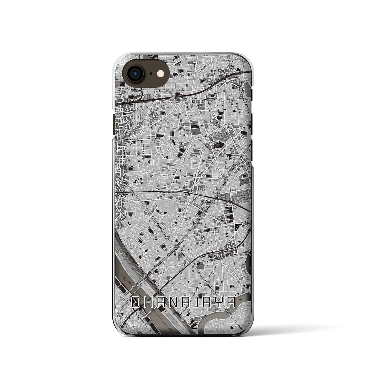 【お花茶屋(東京都)】地図柄iPhoneケース(クリアタイプ)