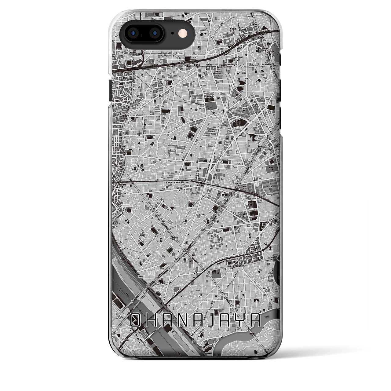 【お花茶屋(東京都)】地図柄iPhoneケース(クリアタイプ)