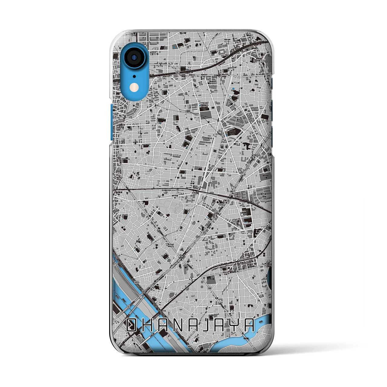 【お花茶屋(東京都)】地図柄iPhoneケース(クリアタイプ)