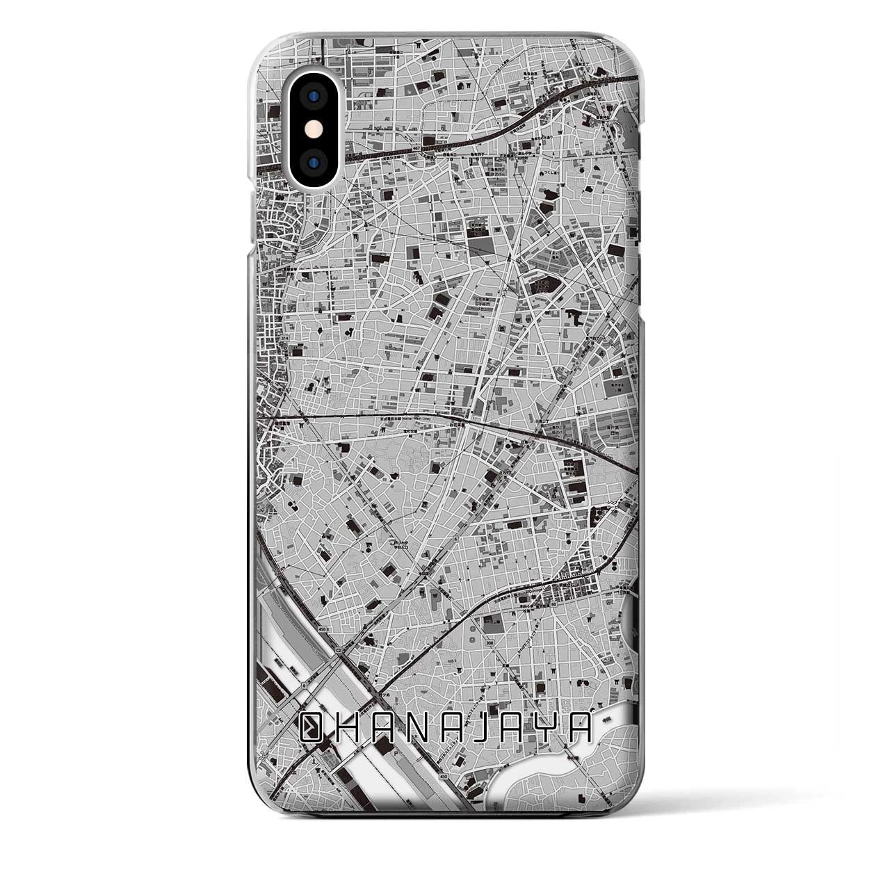 【お花茶屋(東京都)】地図柄iPhoneケース(クリアタイプ)