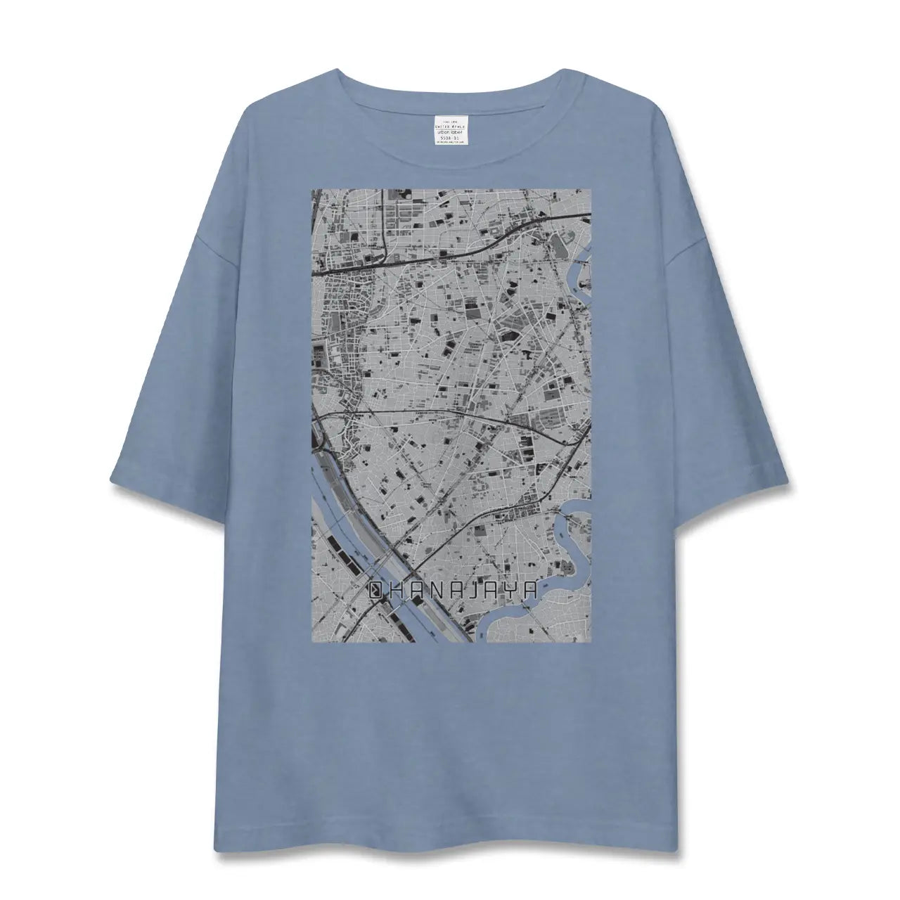 【お花茶屋(東京都)】地図柄ビッグシルエットTシャツ
