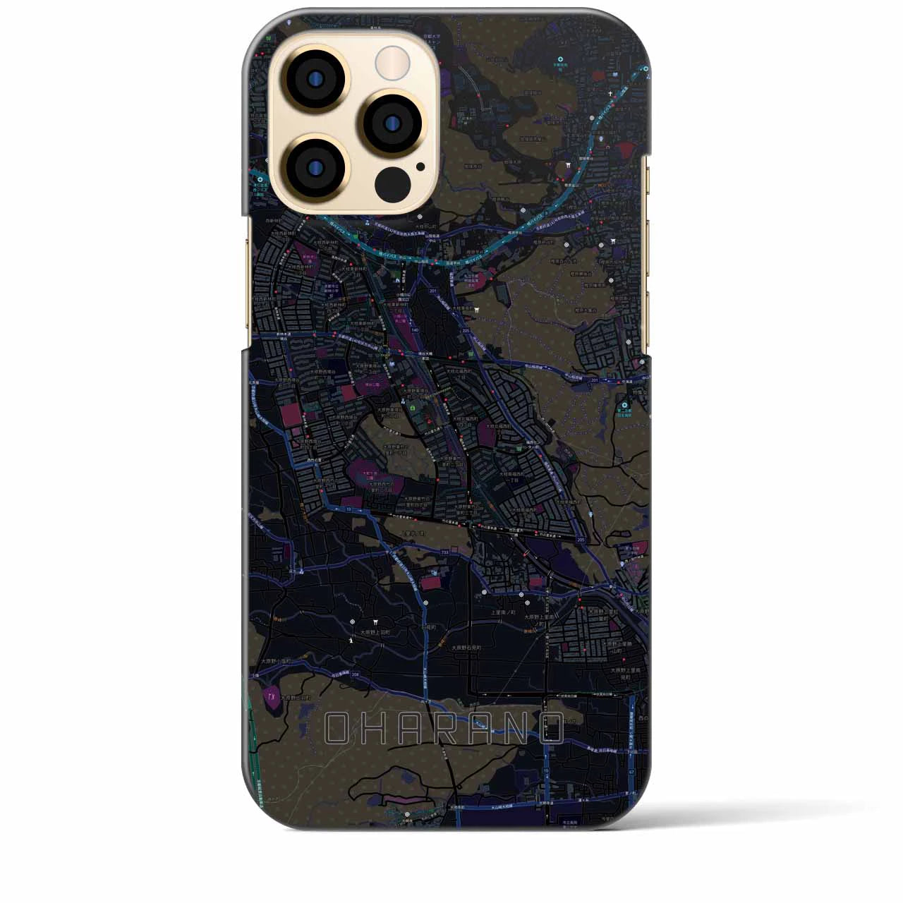 【大原野(京都府)】地図柄iPhoneケース(バックカバータイプ)