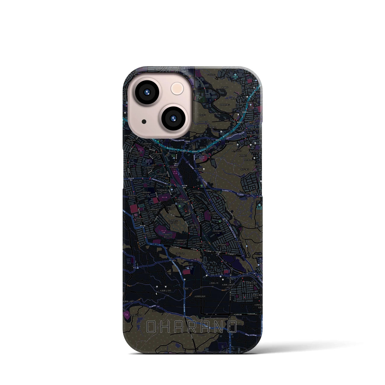 【大原野(京都府)】地図柄iPhoneケース(バックカバータイプ)