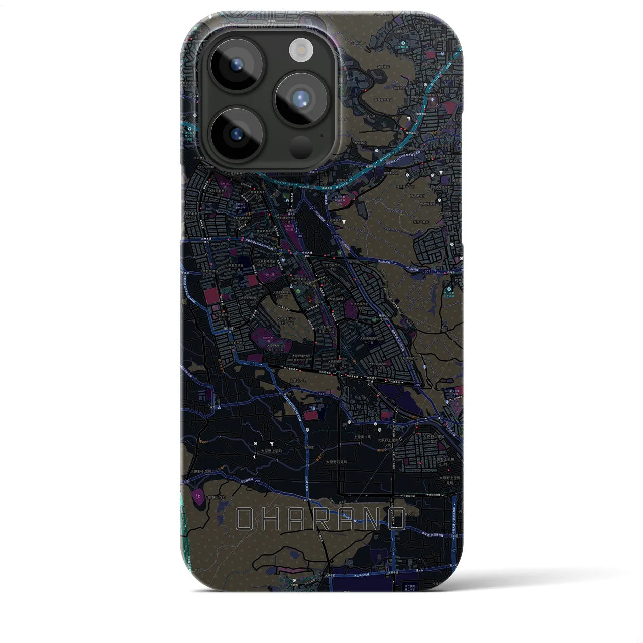 【大原野(京都府)】地図柄iPhoneケース(バックカバータイプ)