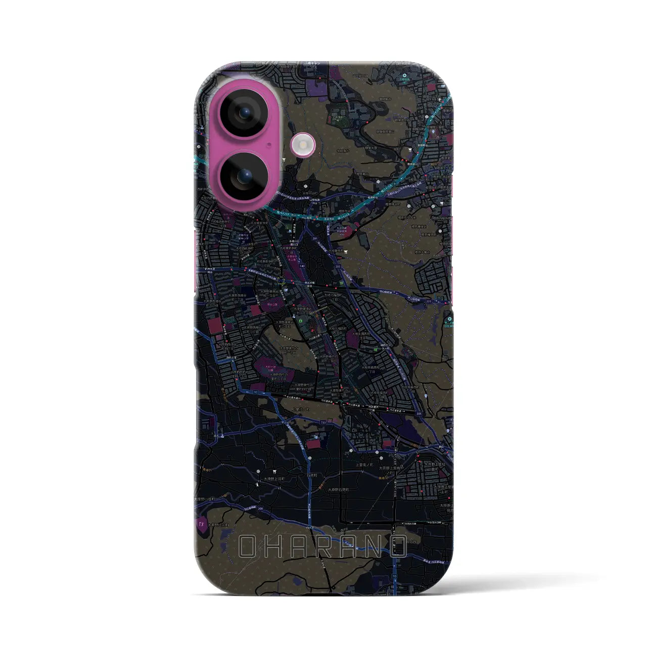 【大原野(京都府)】地図柄iPhoneケース(バックカバータイプ)