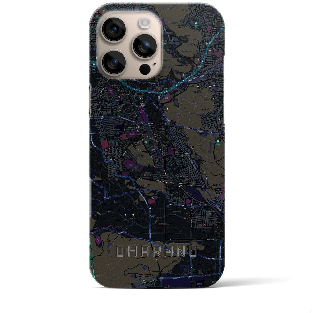 【大原野(京都府)】地図柄iPhoneケース(バックカバータイプ)