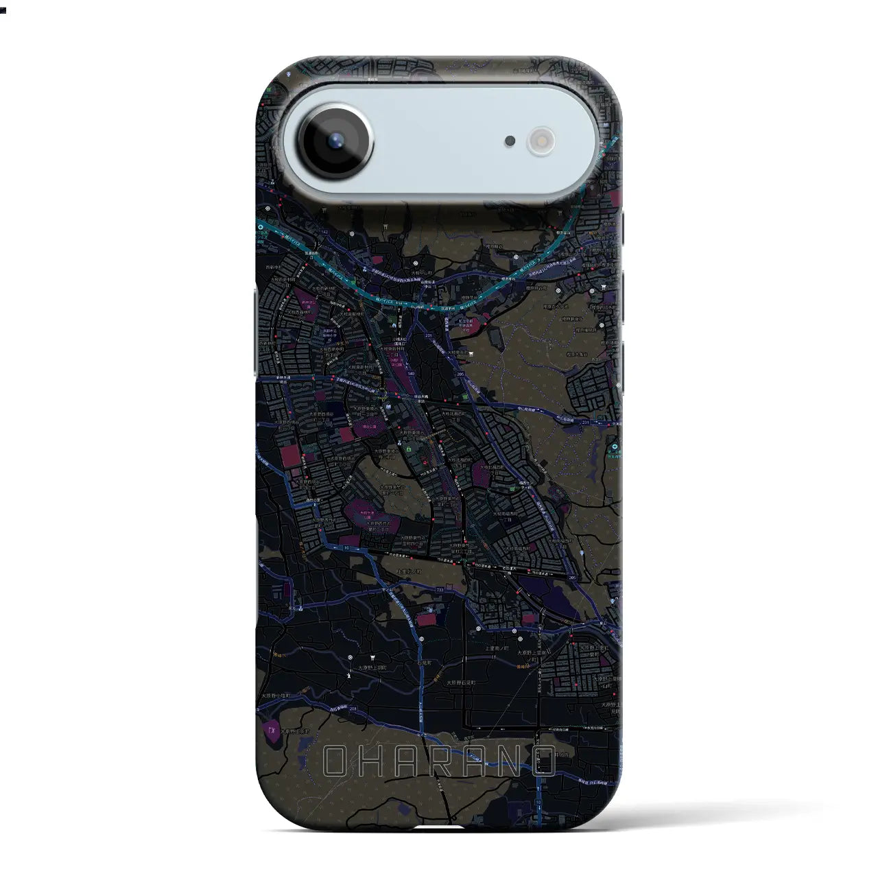 【大原野(京都府)】地図柄iPhoneケース(バックカバータイプ)