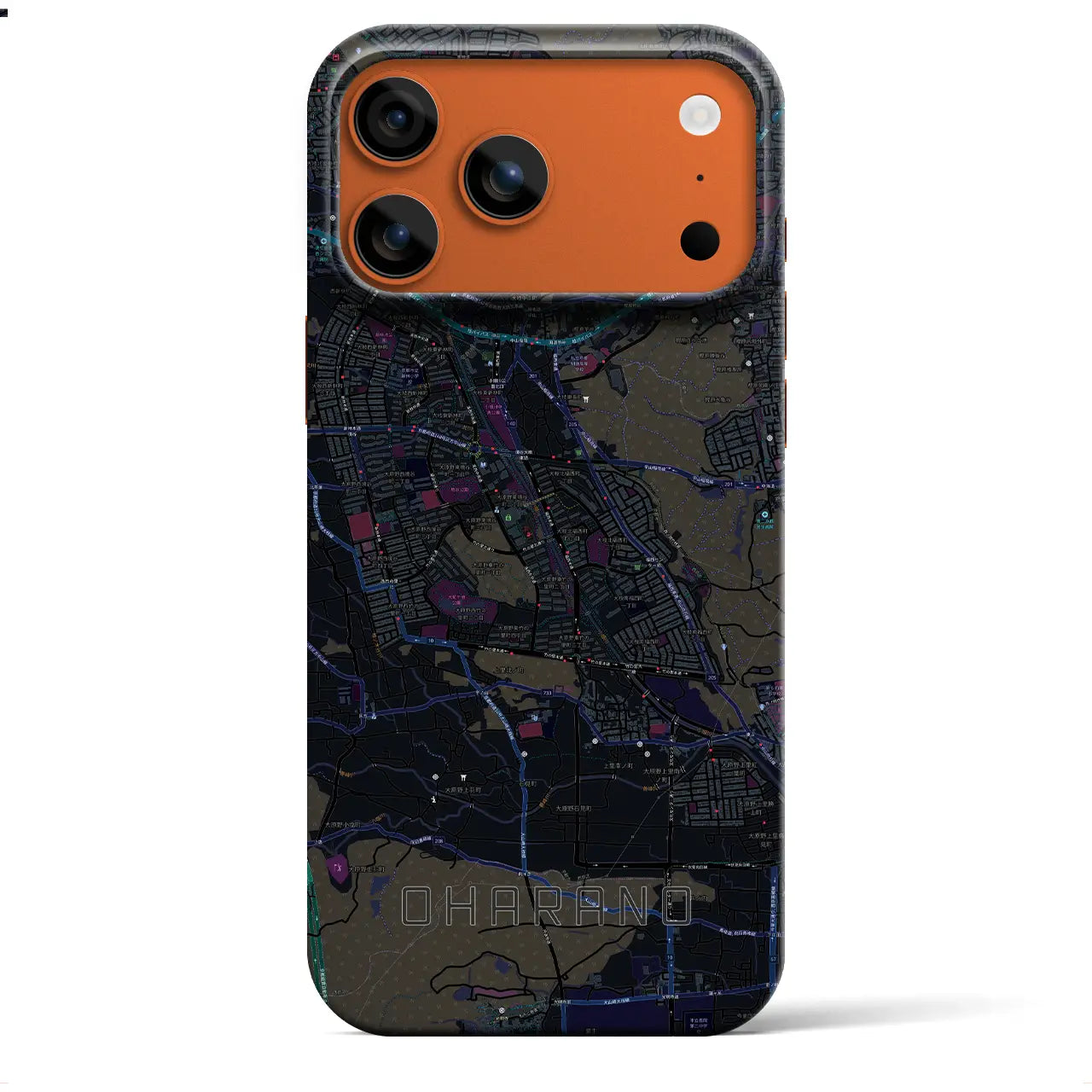 【大原野(京都府)】地図柄iPhoneケース(バックカバータイプ)