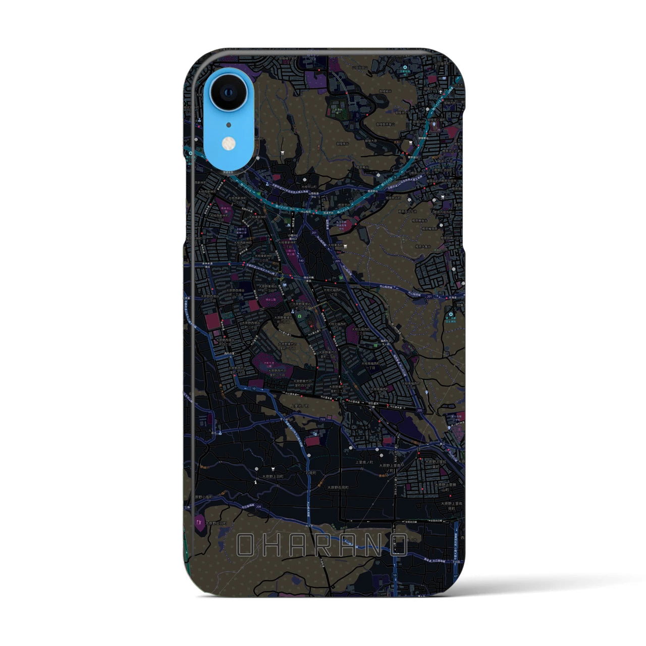 【大原野(京都府)】地図柄iPhoneケース(バックカバータイプ)