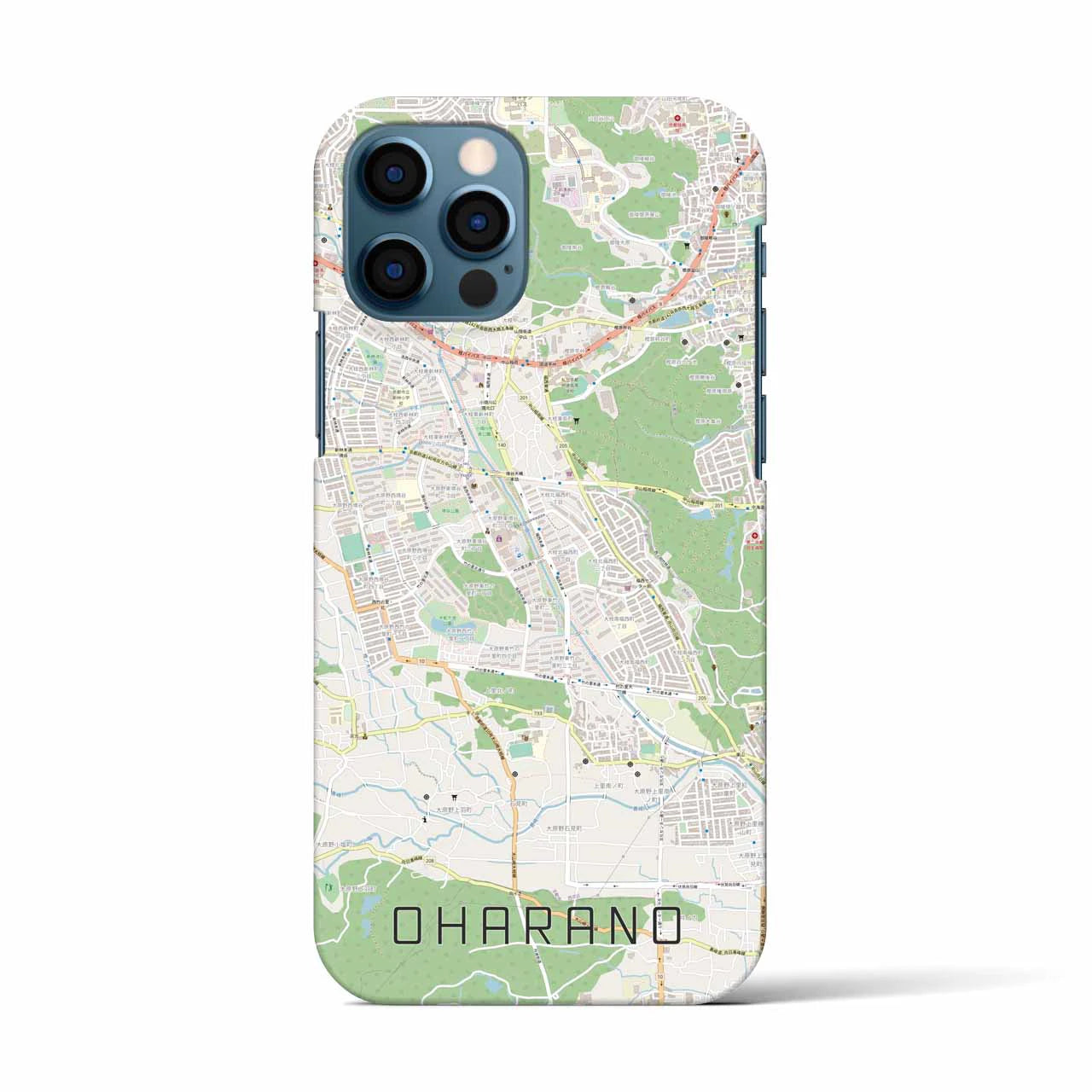 【大原野(京都府)】地図柄iPhoneケース(バックカバータイプ)