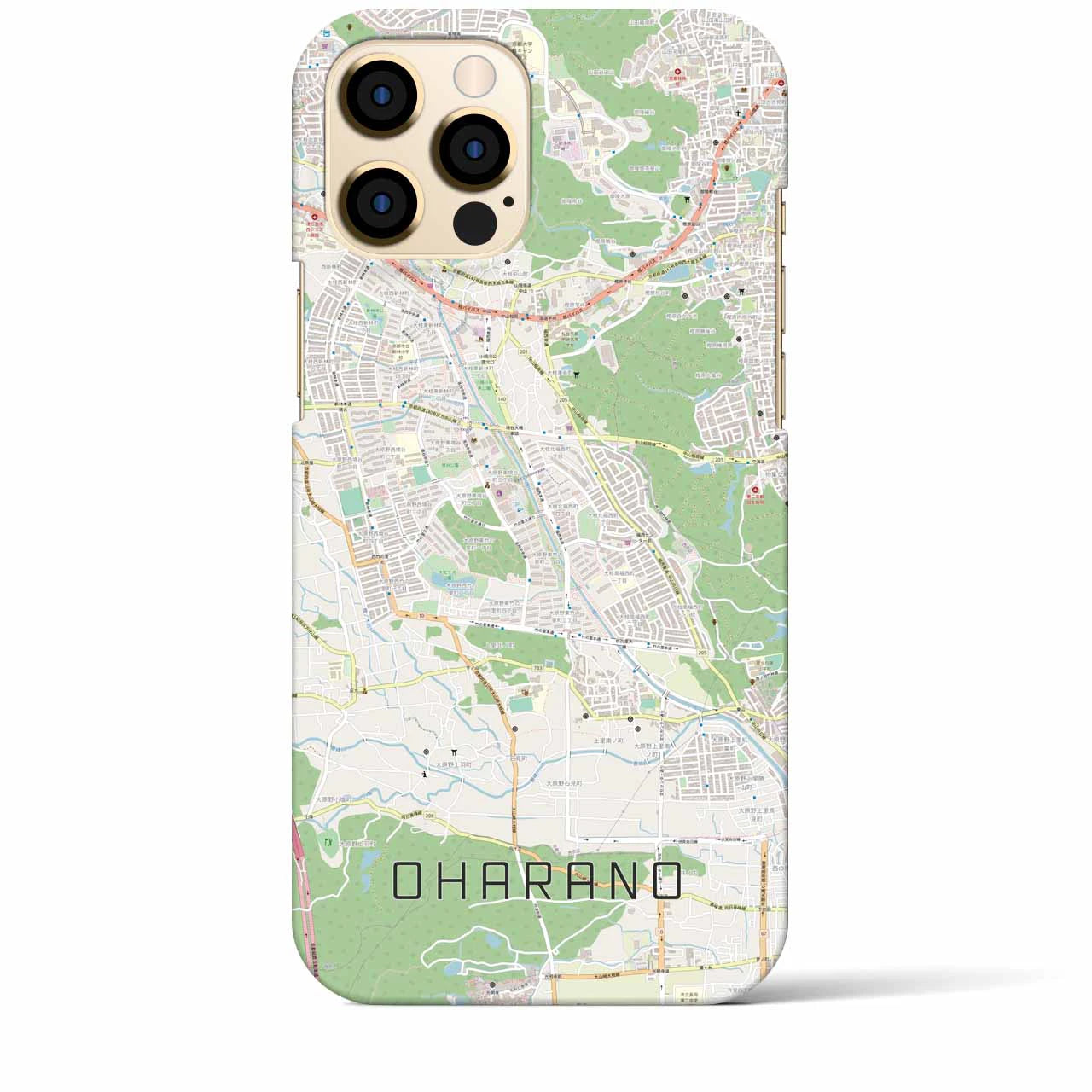 【大原野(京都府)】地図柄iPhoneケース(バックカバータイプ)