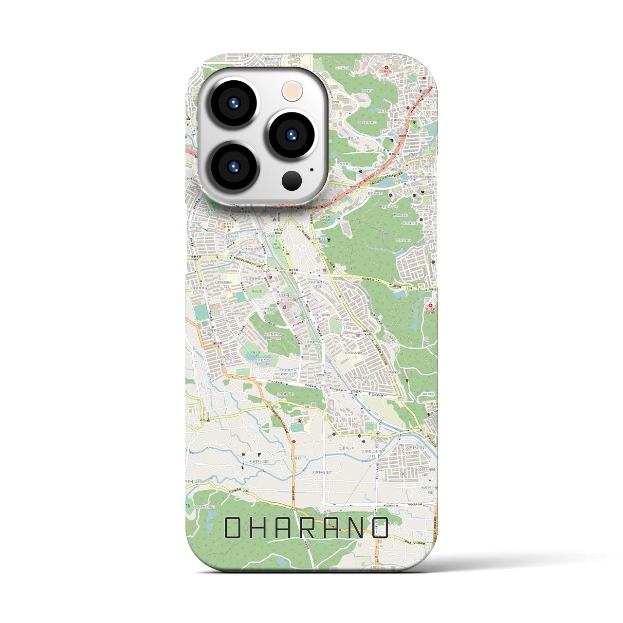 【大原野(京都府)】地図柄iPhoneケース(バックカバータイプ)