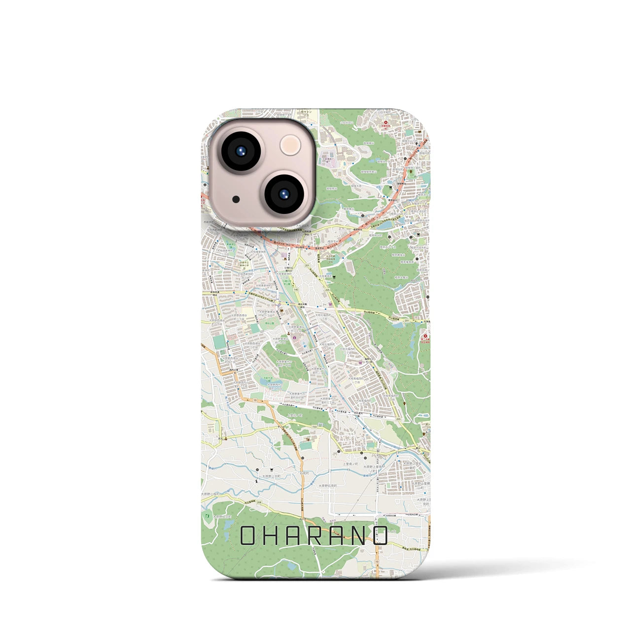【大原野(京都府)】地図柄iPhoneケース(バックカバータイプ)