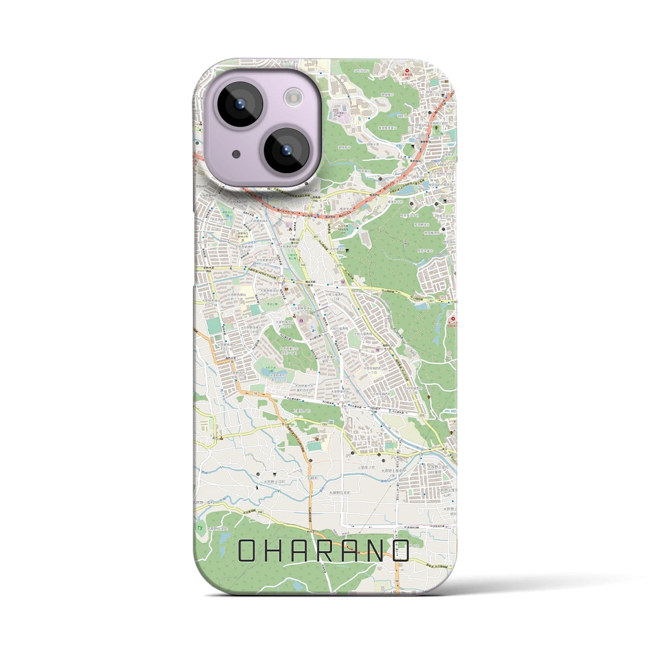 【大原野(京都府)】地図柄iPhoneケース(バックカバータイプ)