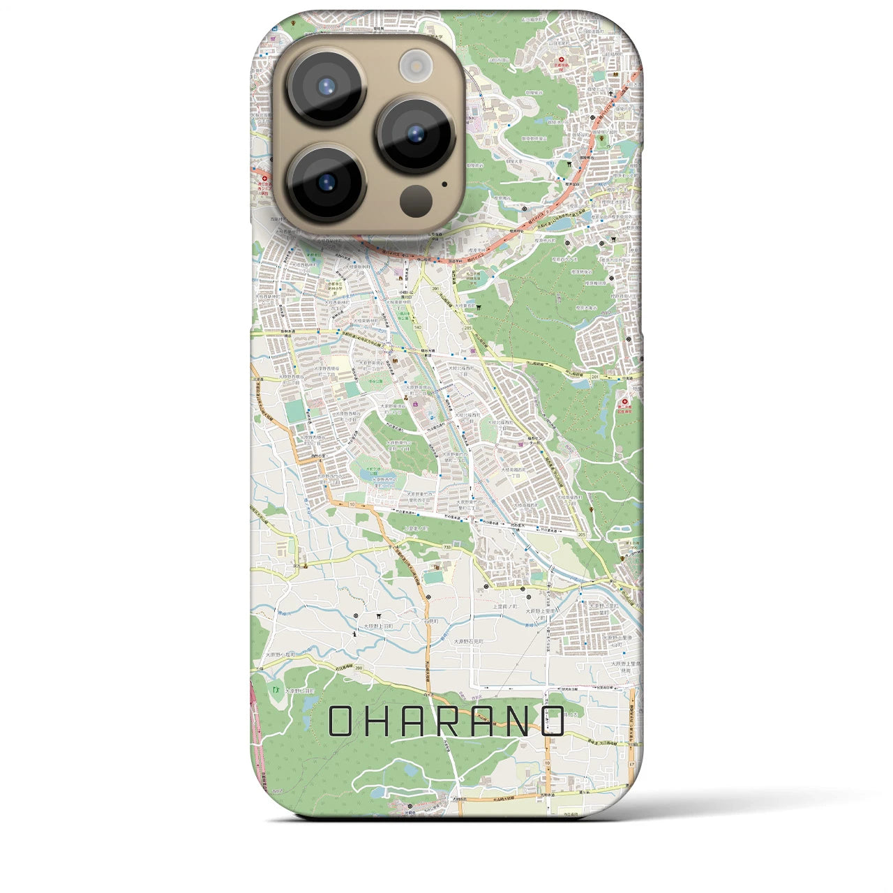 【大原野(京都府)】地図柄iPhoneケース(バックカバータイプ)