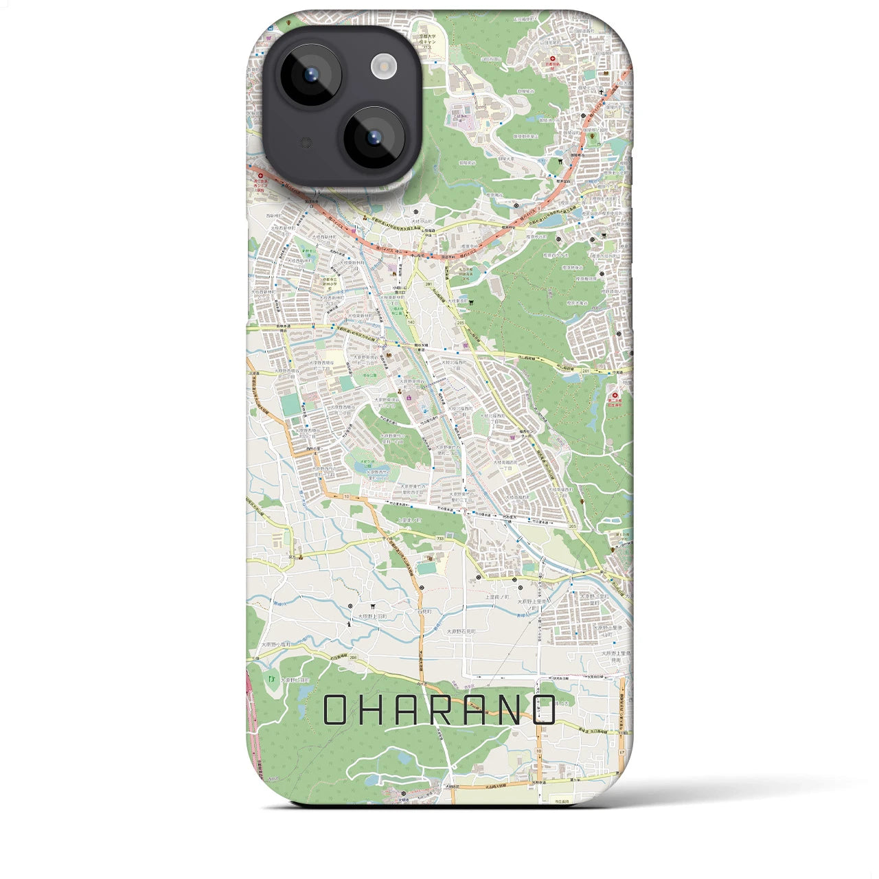 【大原野(京都府)】地図柄iPhoneケース(バックカバータイプ)