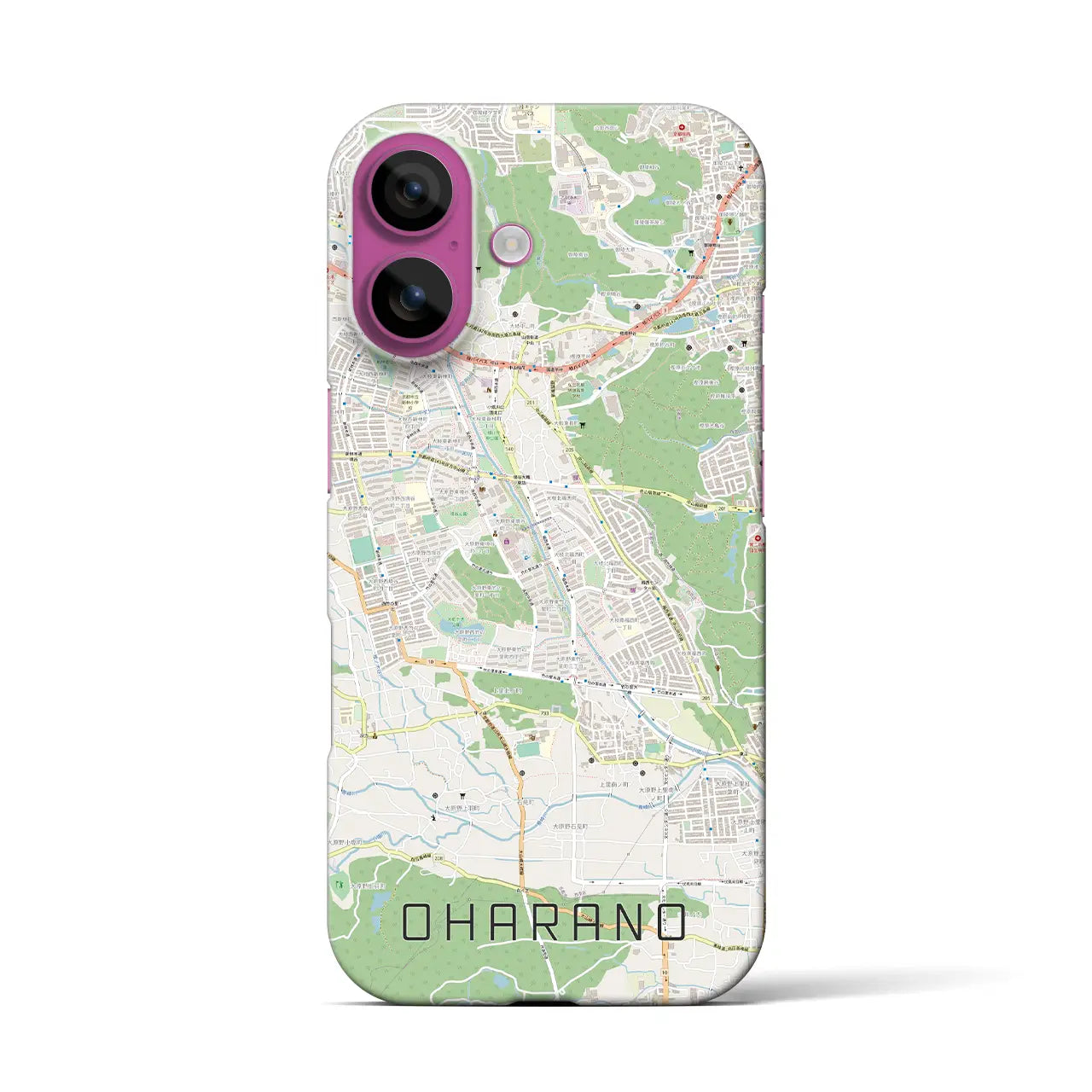 【大原野(京都府)】地図柄iPhoneケース(バックカバータイプ)