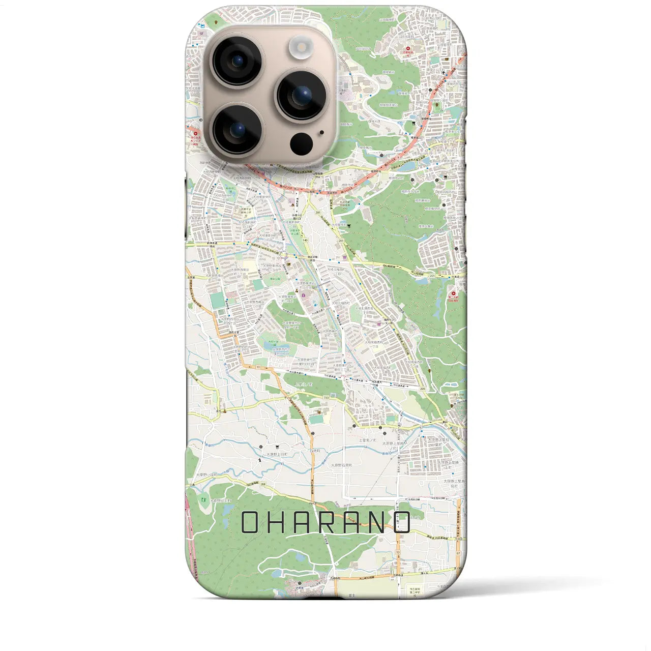 【大原野(京都府)】地図柄iPhoneケース(バックカバータイプ)