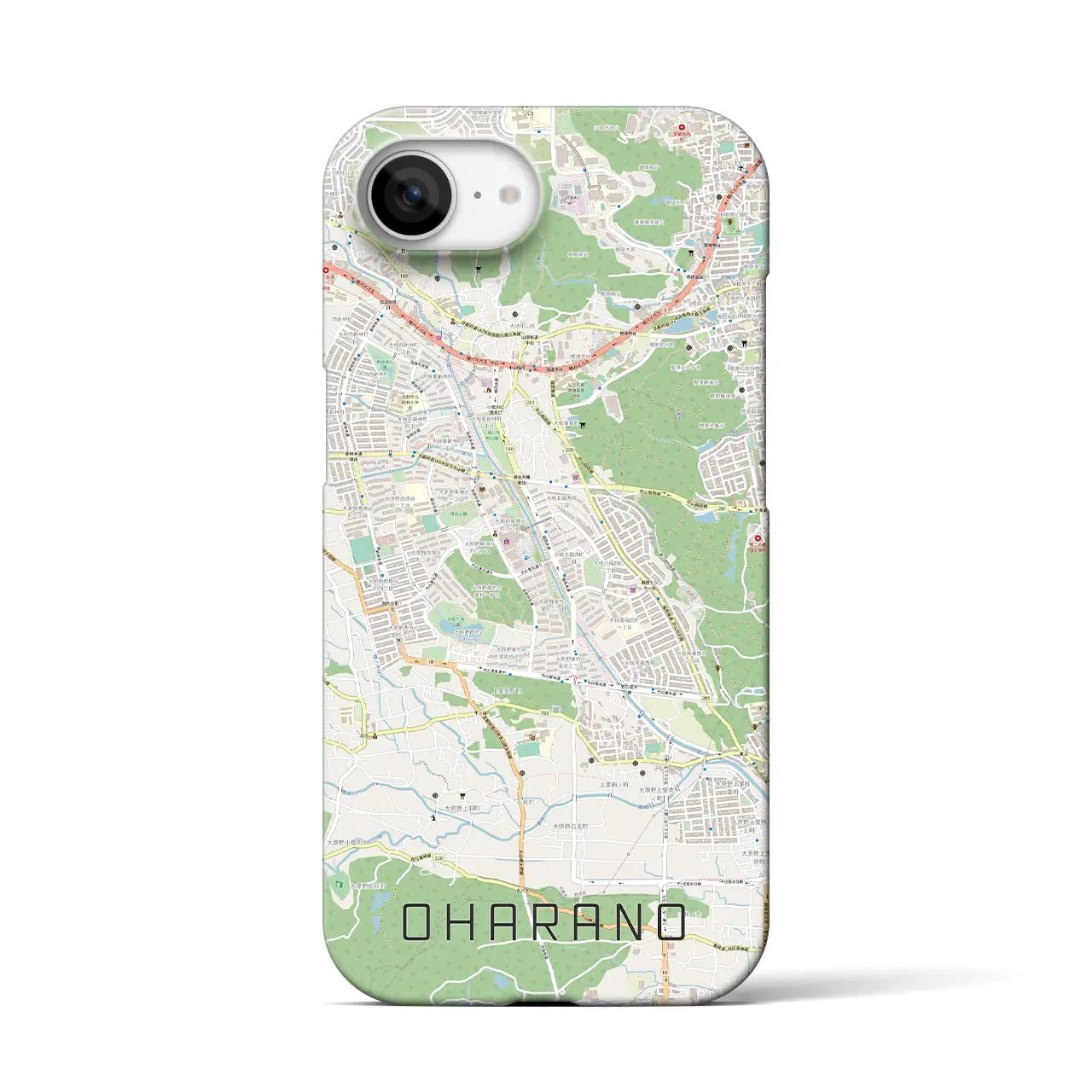 【大原野(京都府)】地図柄iPhoneケース(バックカバータイプ)