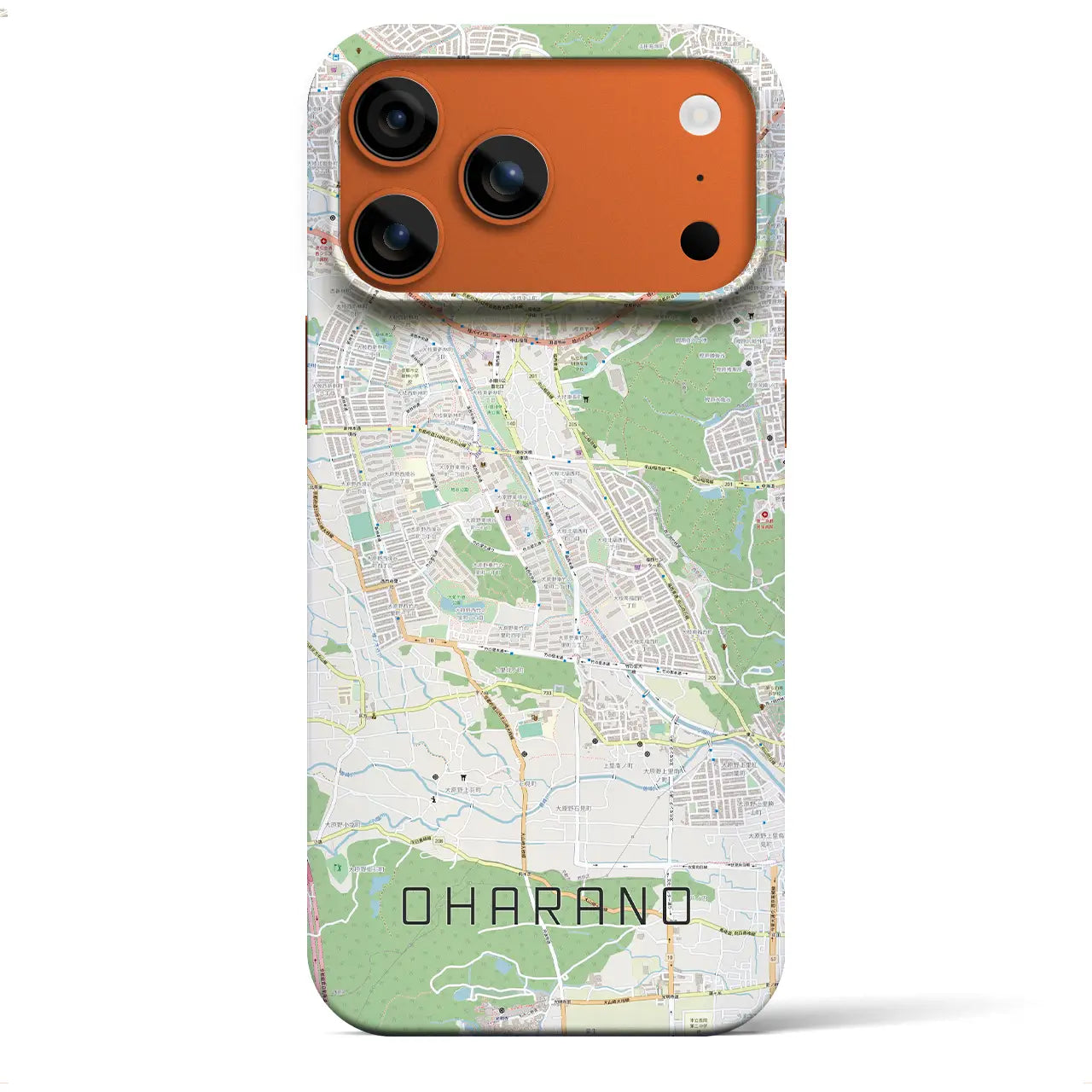 【大原野(京都府)】地図柄iPhoneケース(バックカバータイプ)