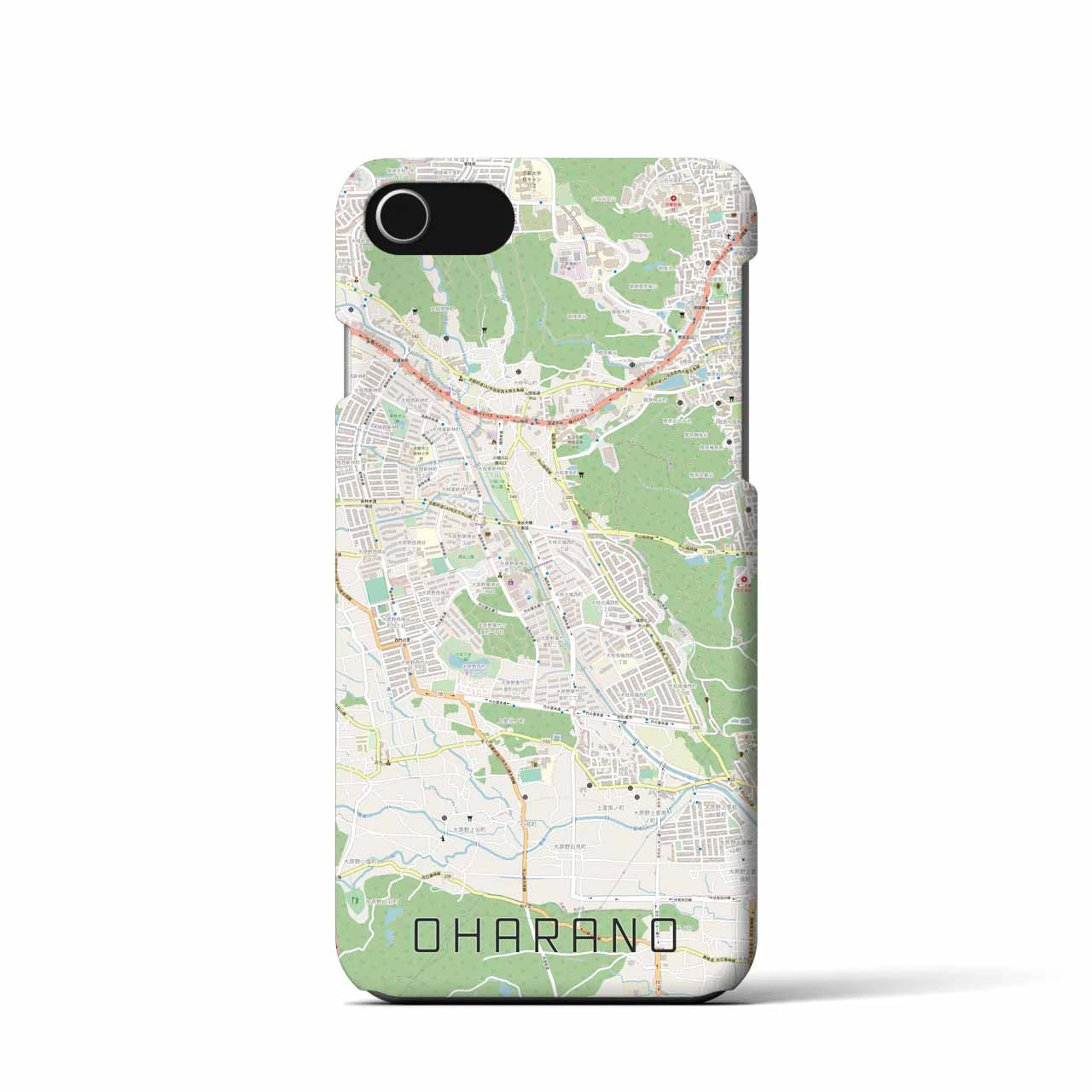 【大原野(京都府)】地図柄iPhoneケース(バックカバータイプ)