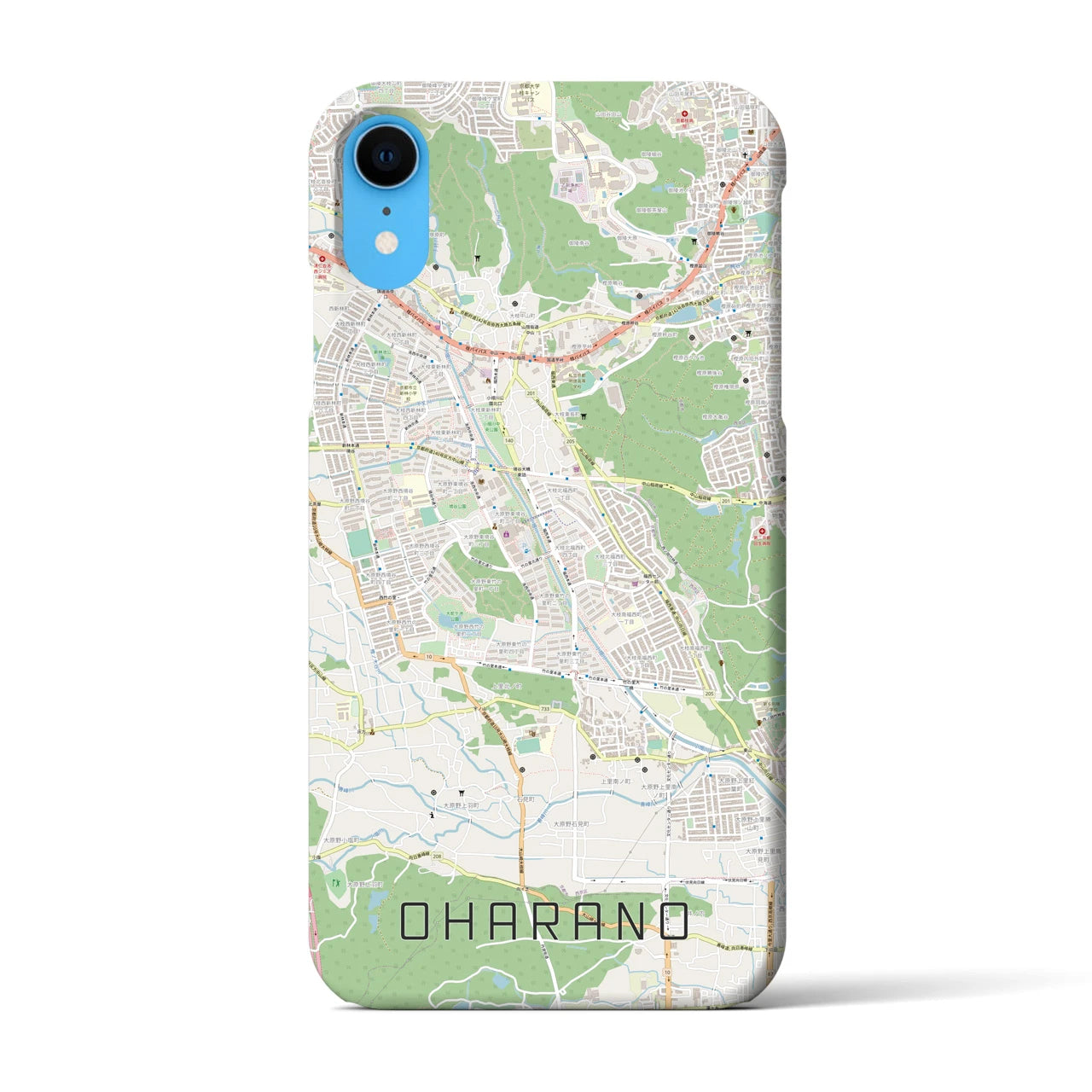 【大原野(京都府)】地図柄iPhoneケース(バックカバータイプ)