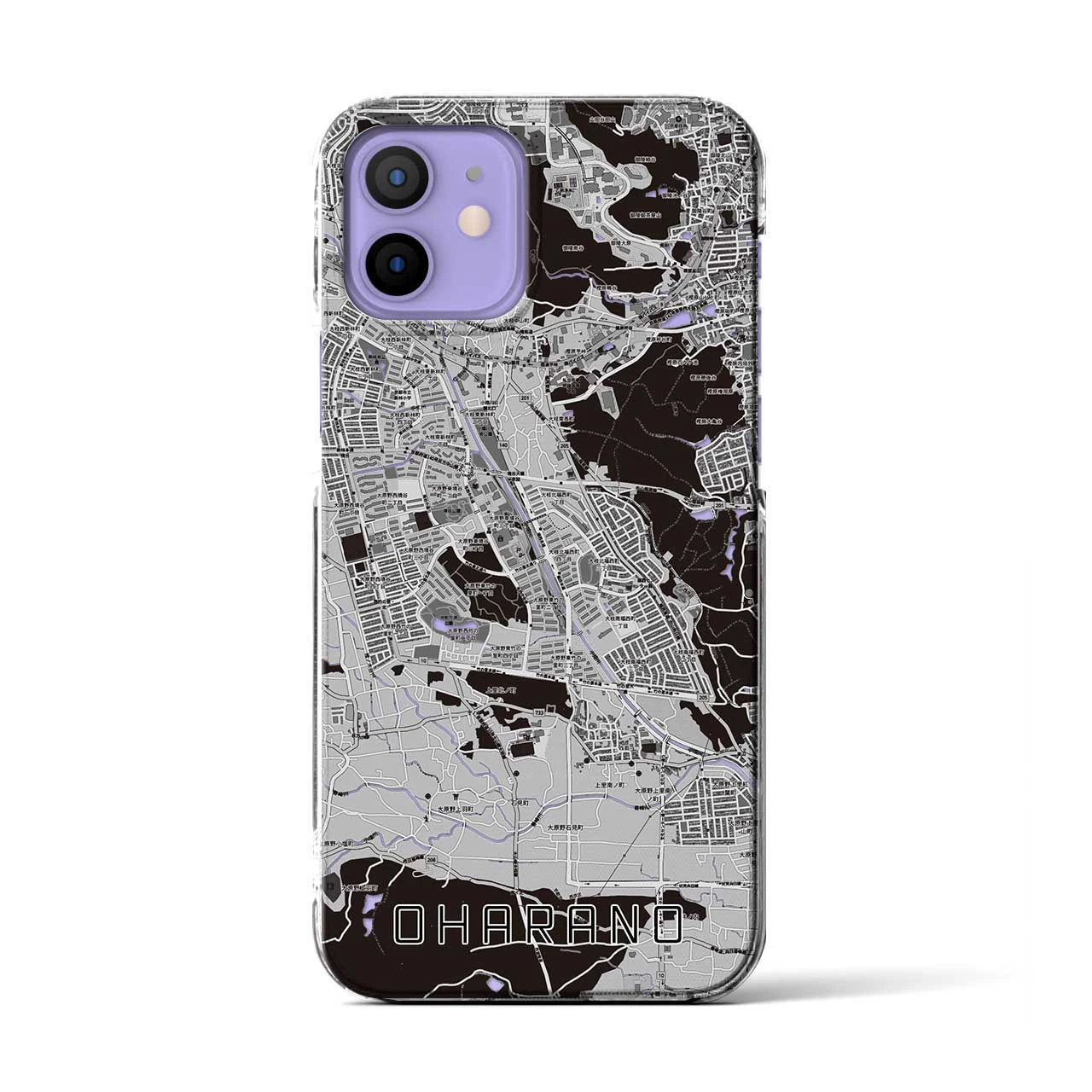 【大原野(京都府)】地図柄iPhoneケース(クリアタイプ)