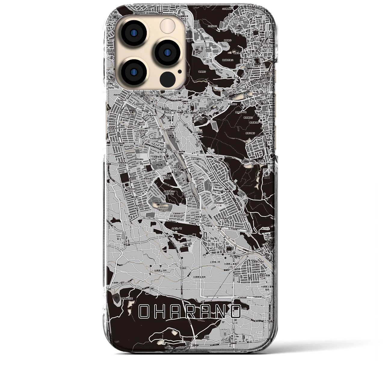 【大原野(京都府)】地図柄iPhoneケース(クリアタイプ)