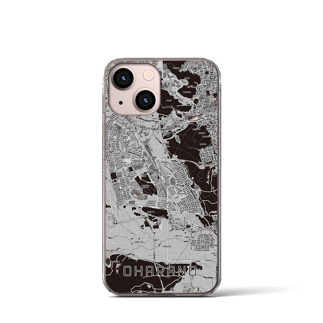 【大原野(京都府)】地図柄iPhoneケース(クリアタイプ)