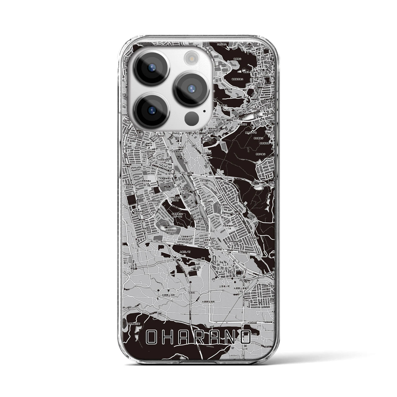 【大原野(京都府)】地図柄iPhoneケース(クリアタイプ)