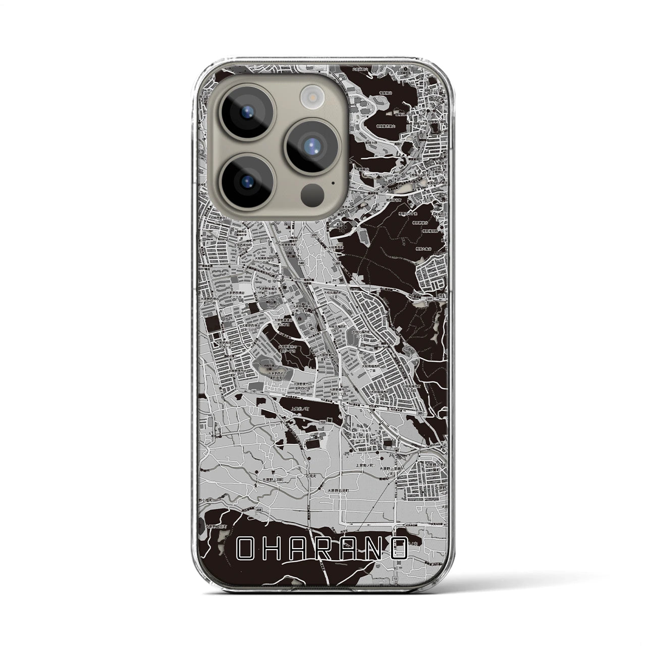 【大原野(京都府)】地図柄iPhoneケース(クリアタイプ)