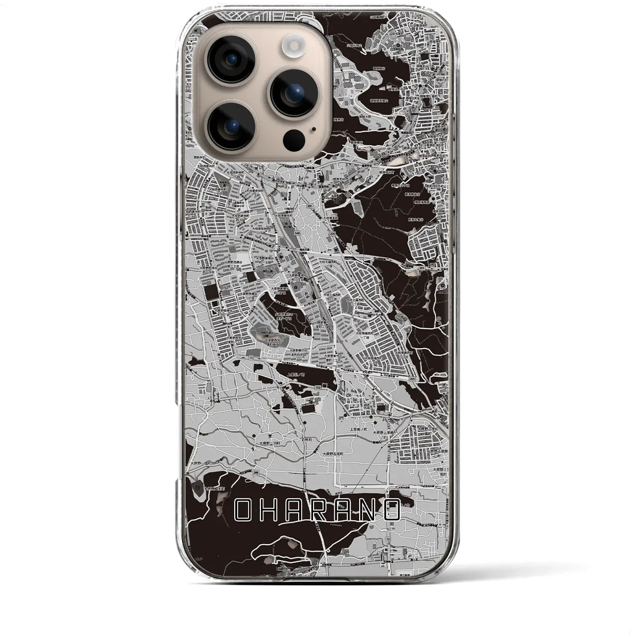 【大原野(京都府)】地図柄iPhoneケース(クリアタイプ)