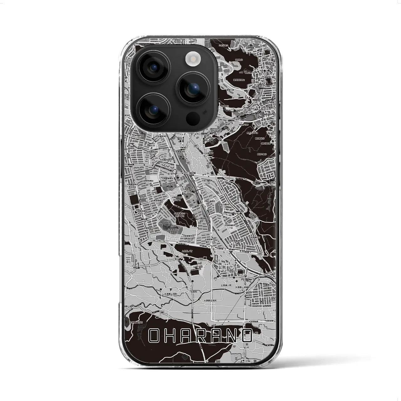 【大原野(京都府)】地図柄iPhoneケース(クリアタイプ)