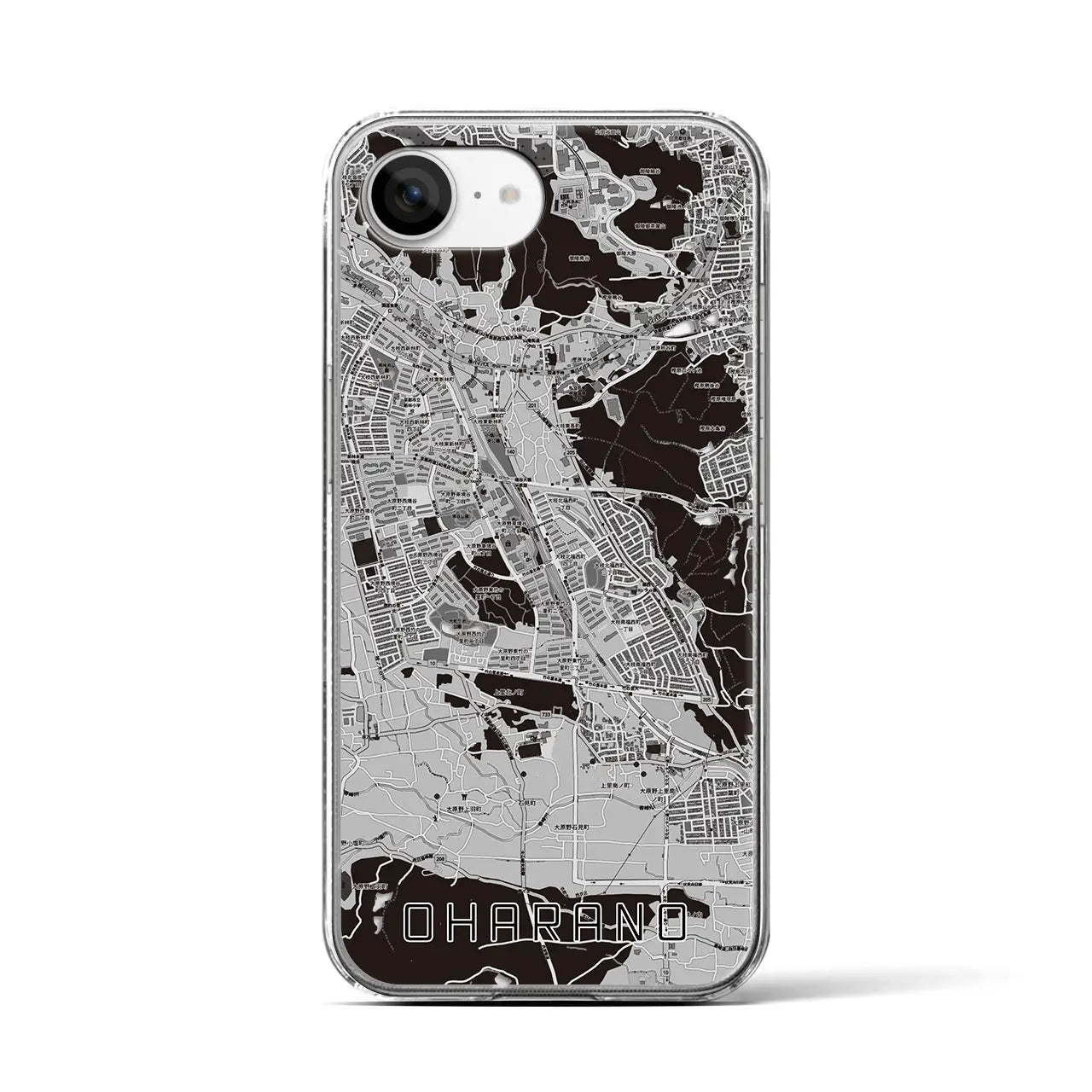 【大原野(京都府)】地図柄iPhoneケース(クリアタイプ)