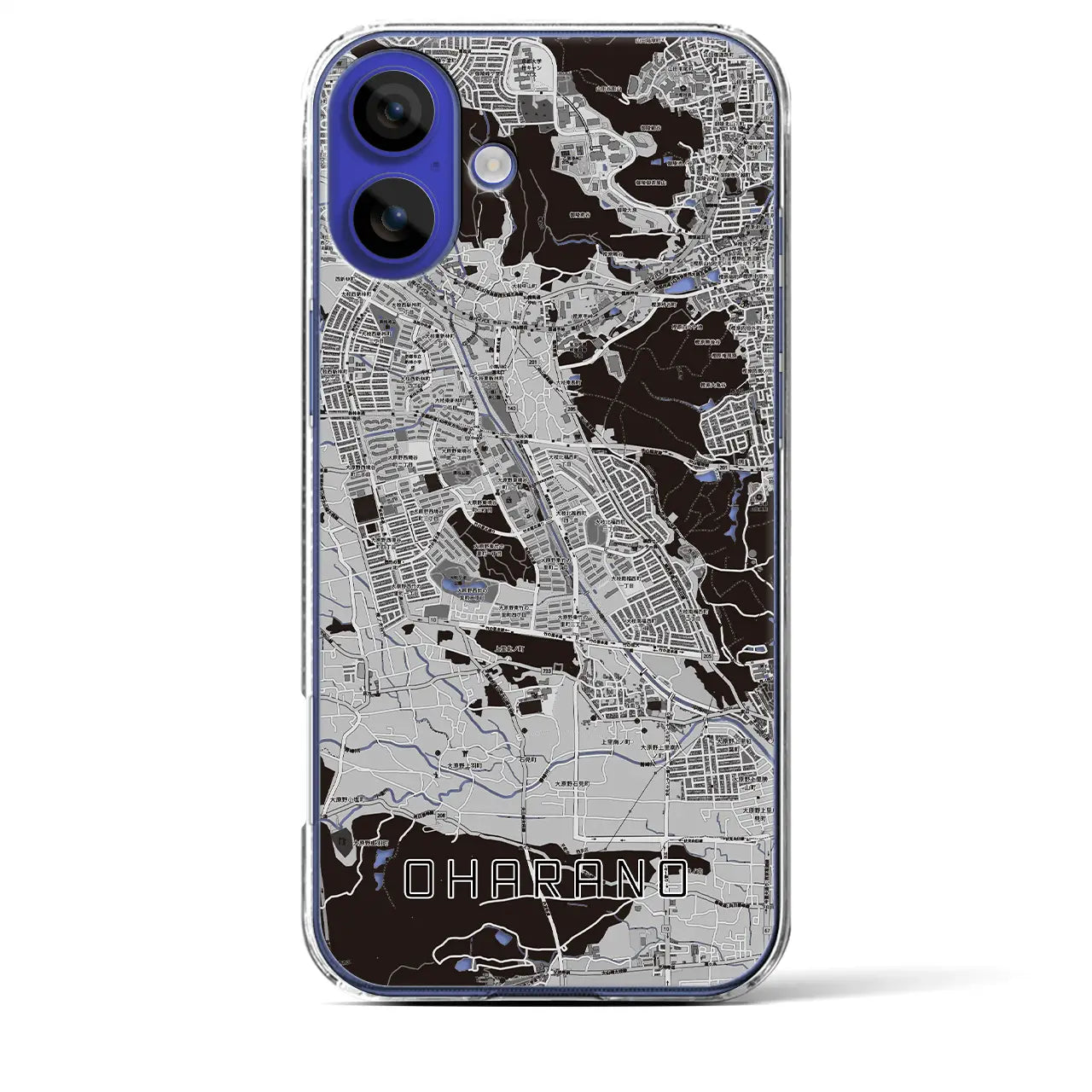 【大原野(京都府)】地図柄iPhoneケース(クリアタイプ)