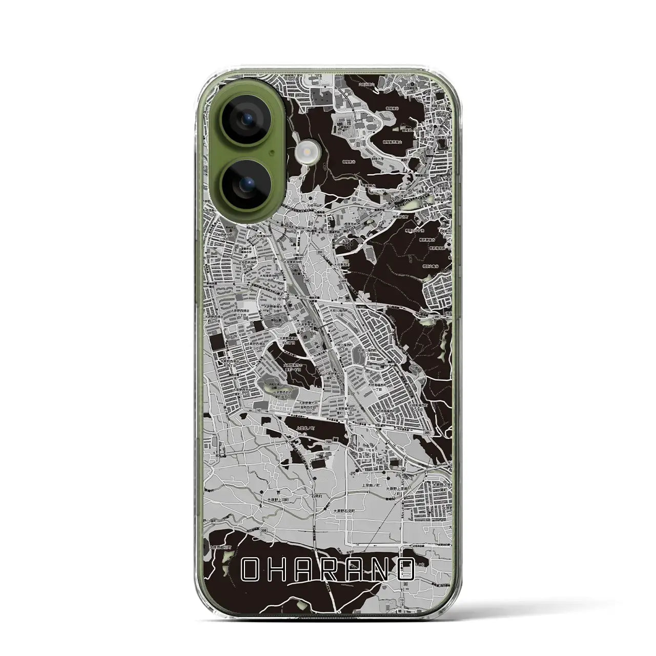 【大原野(京都府)】地図柄iPhoneケース(クリアタイプ)