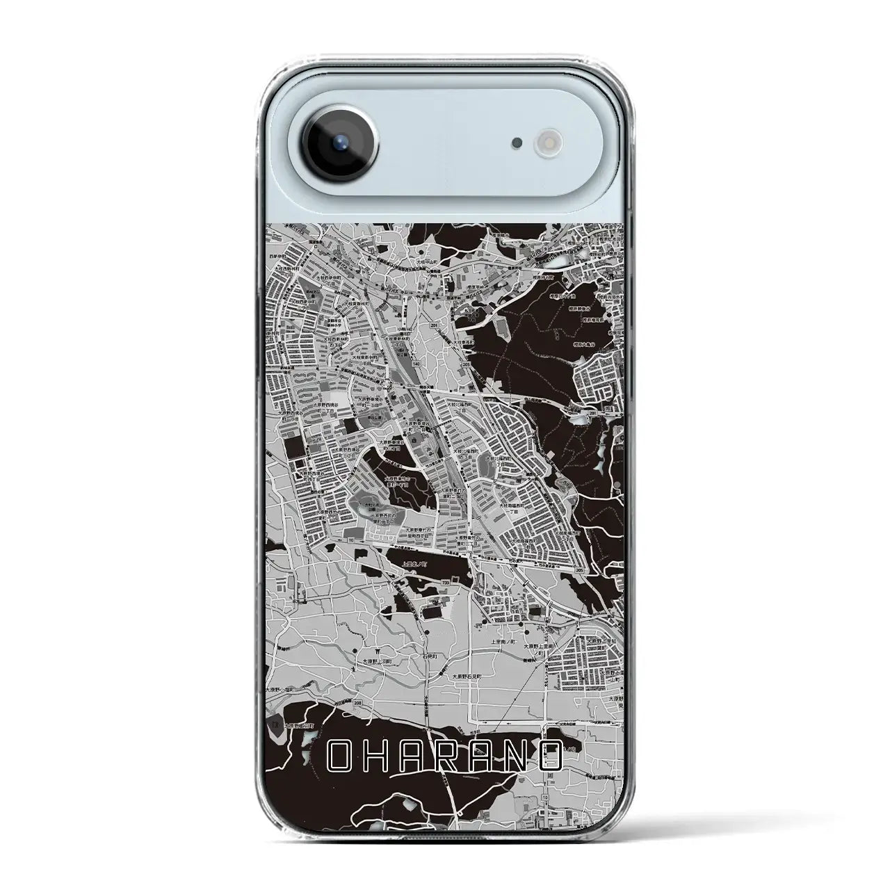 【大原野(京都府)】地図柄iPhoneケース(クリアタイプ)