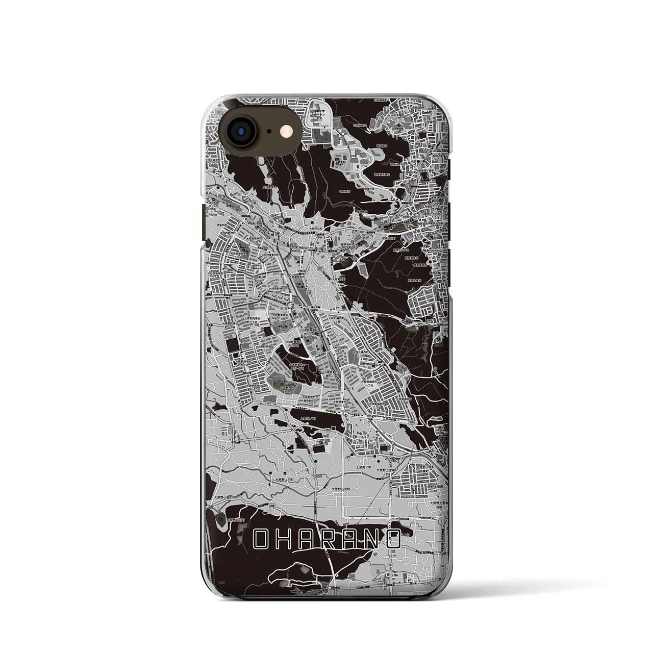 【大原野(京都府)】地図柄iPhoneケース(クリアタイプ)
