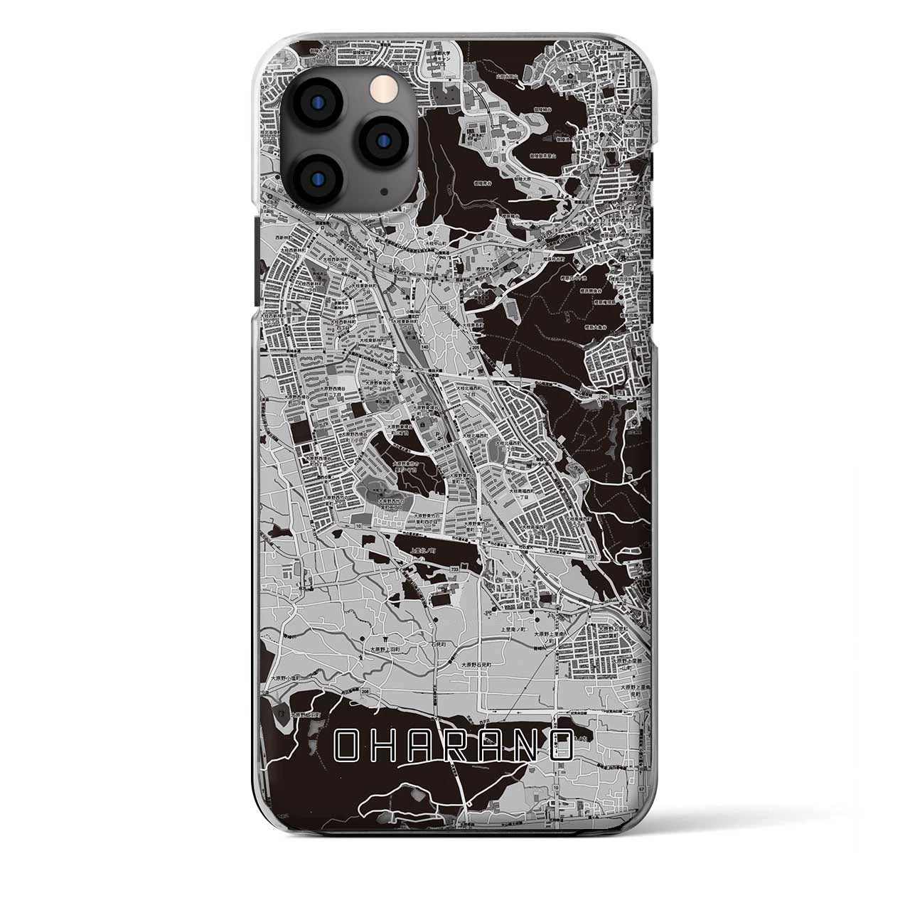 【大原野(京都府)】地図柄iPhoneケース(クリアタイプ)