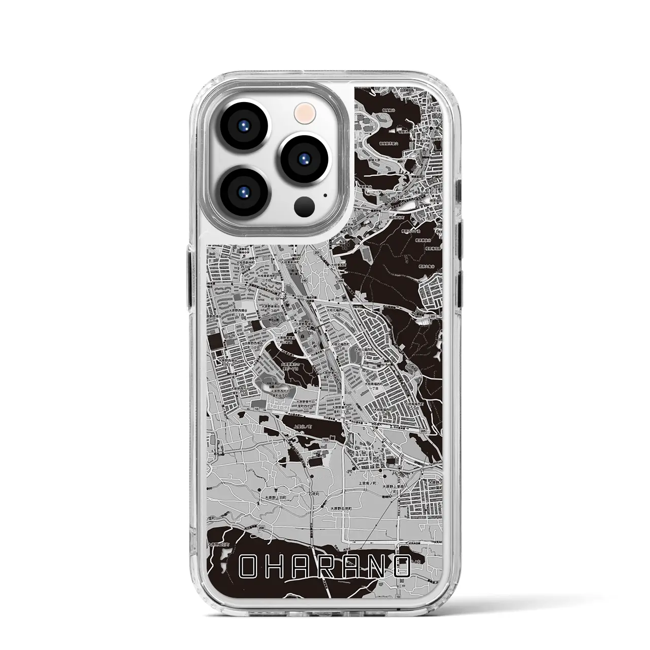 【大原野(京都府)】地図柄iPhoneケース(MagSafeタイプ)