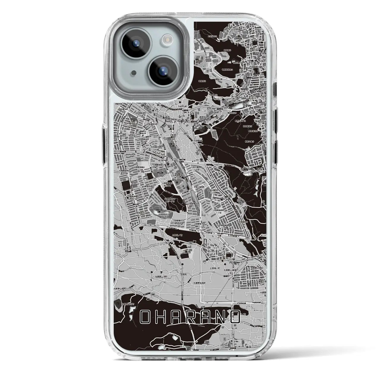 【大原野(京都府)】地図柄iPhoneケース(MagSafeタイプ)