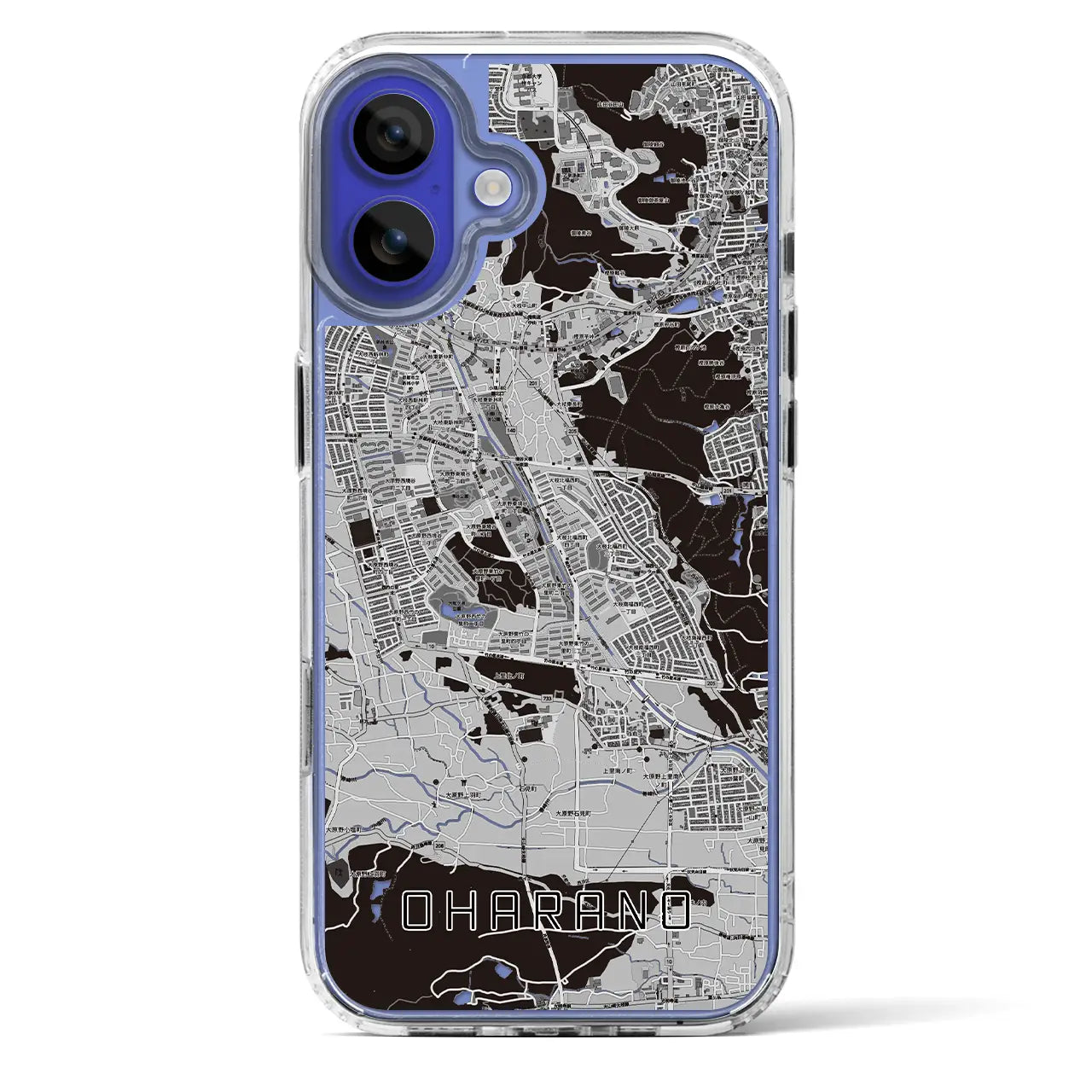 【大原野(京都府)】地図柄iPhoneケース(MagSafeタイプ)