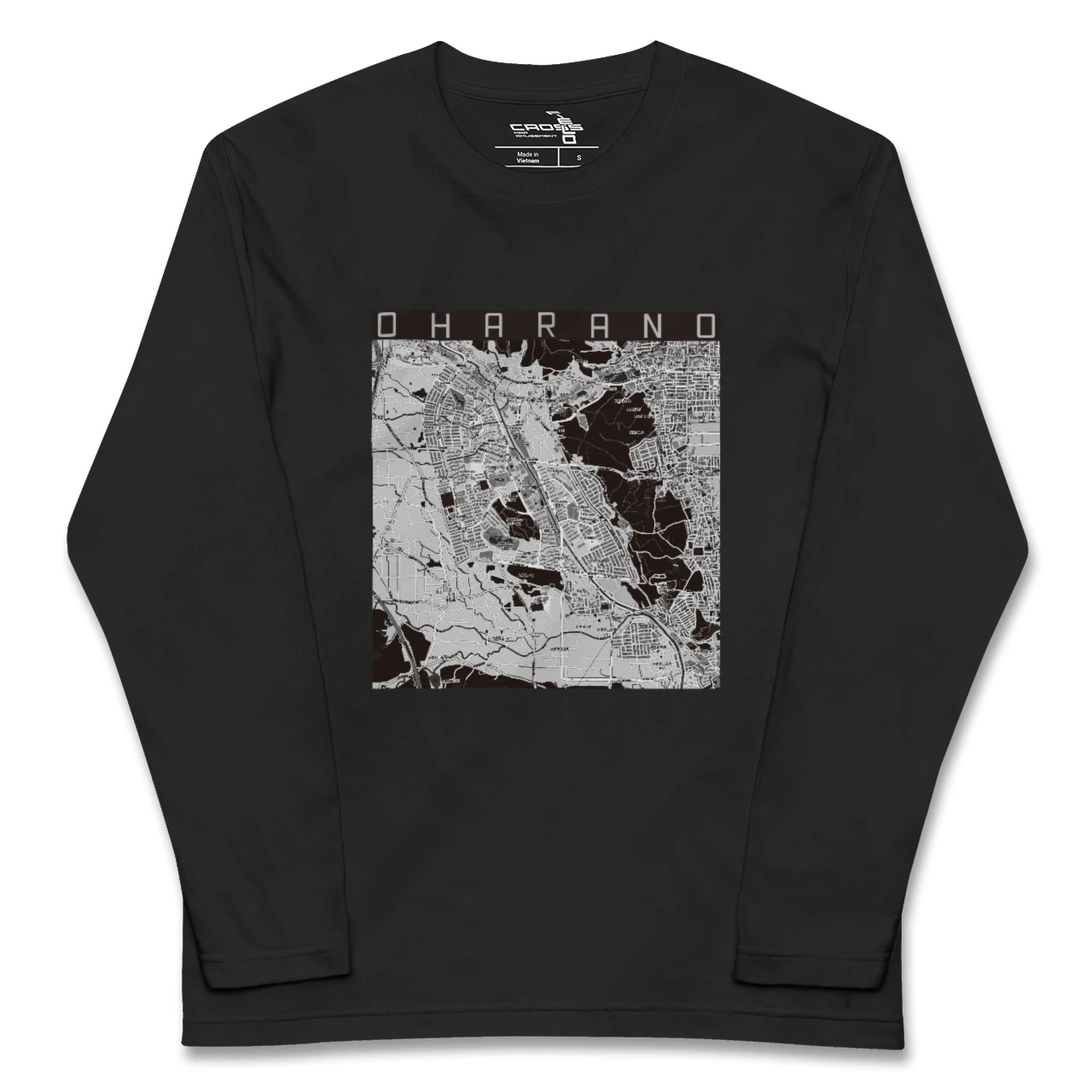 【大原野(京都府)】地図柄ロングスリーブTシャツ