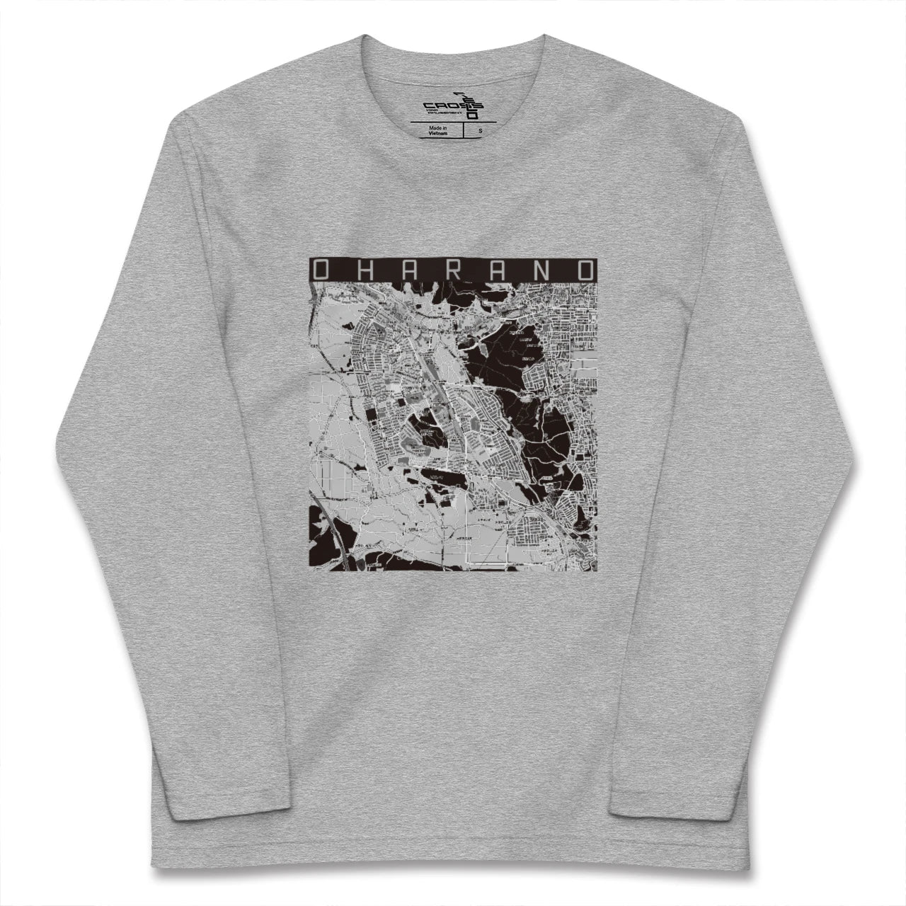 【大原野(京都府)】地図柄ロングスリーブTシャツ