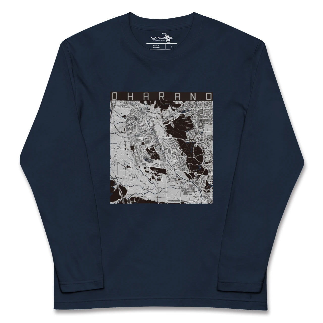 【大原野(京都府)】地図柄ロングスリーブTシャツ