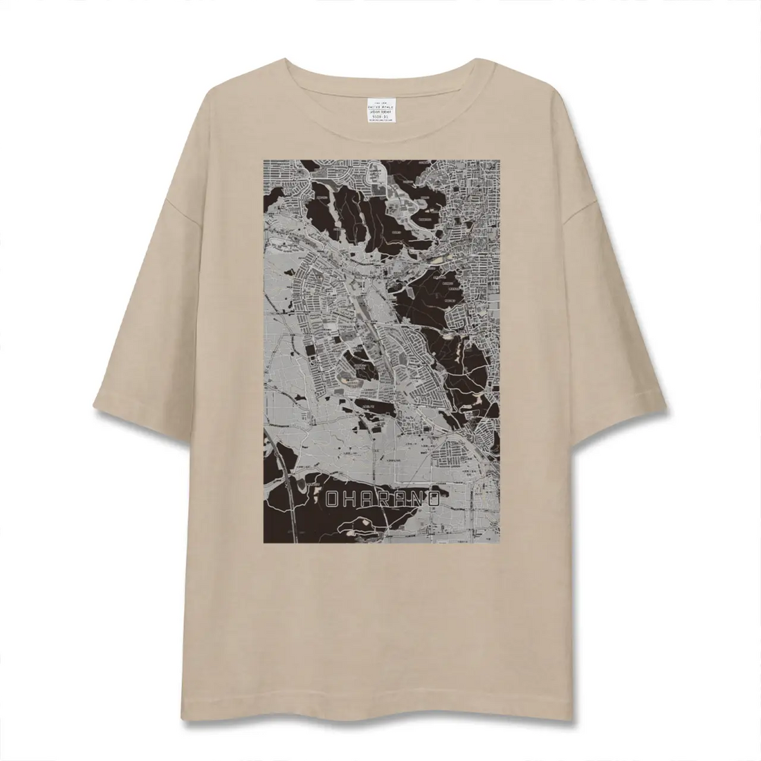 【大原野(京都府)】地図柄ビッグシルエットTシャツ