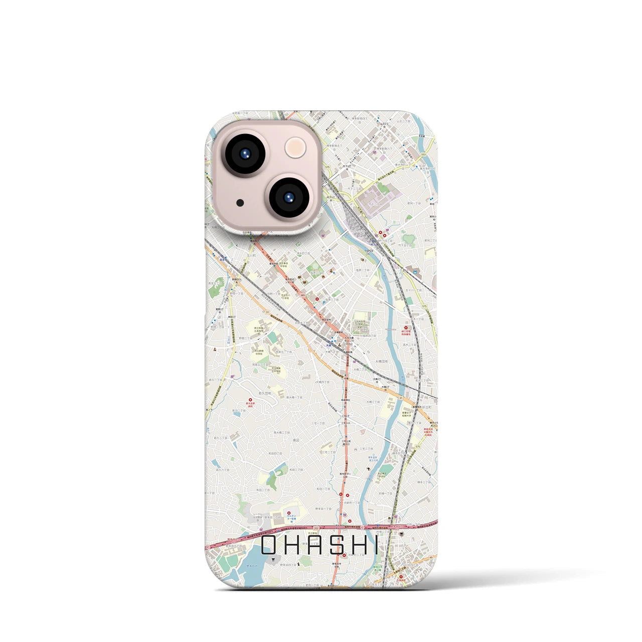 【大橋(福岡県)】地図柄iPhoneケース(バックカバータイプ)