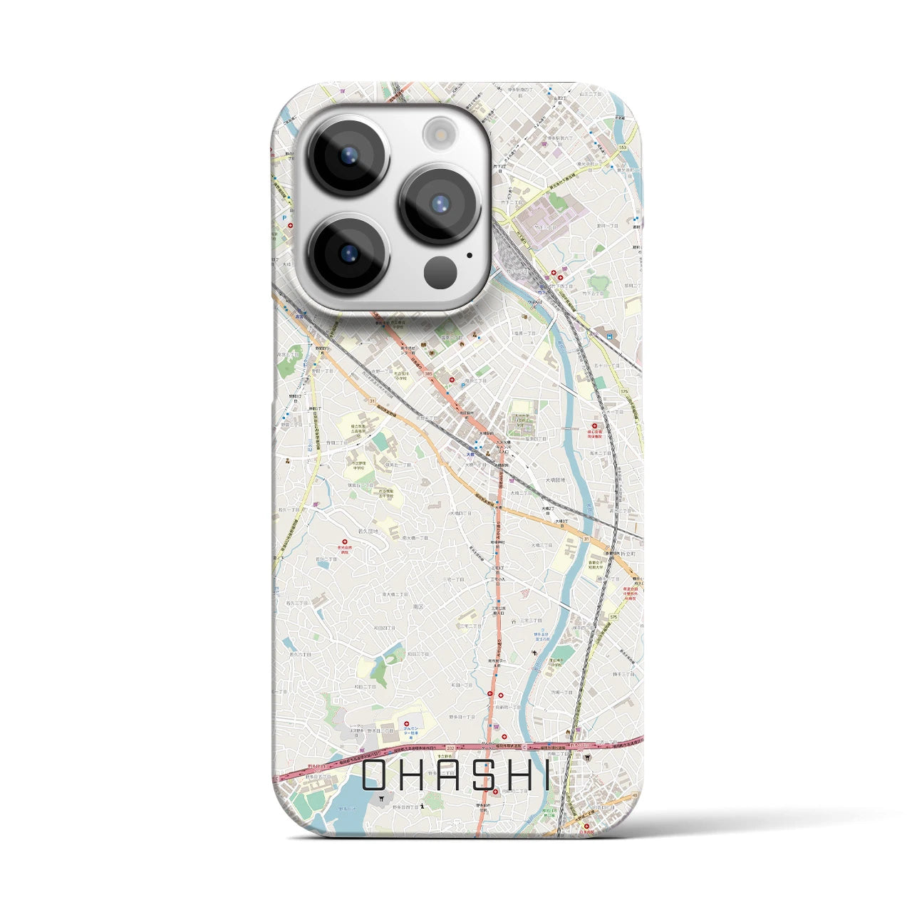 【大橋(福岡県)】地図柄iPhoneケース(バックカバータイプ)
